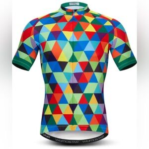 Weimostar Men's Cycling Jersey Shirt Bike Bright